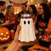 Spooky Jar Cooler Halloween Ghost Can Holder Figurine Drink Reusable Flexible Festive Beverage Accessory Sleeve for Party Slim Standard And
