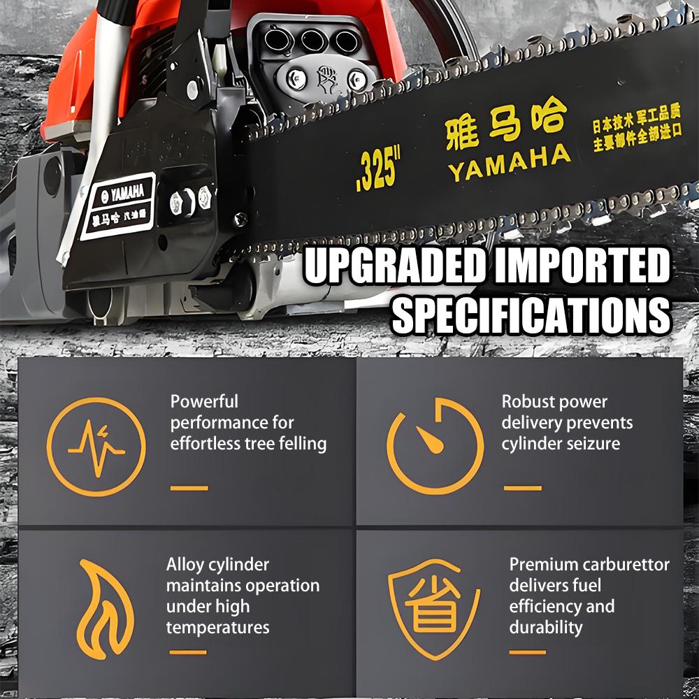 4 Stroke Petrol Chainsaw High Power 16800W Gas Chain Saw Gas Powered Wood Cutting Saw Handheld Felling Saw Tree Chainsaw