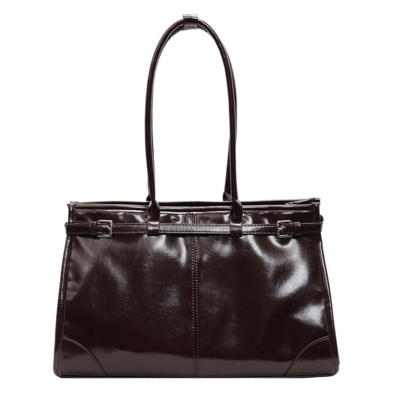 Retro large-capacity premium underarm bag women's bag 2025 new tote bag versatile commuter shoulder bag