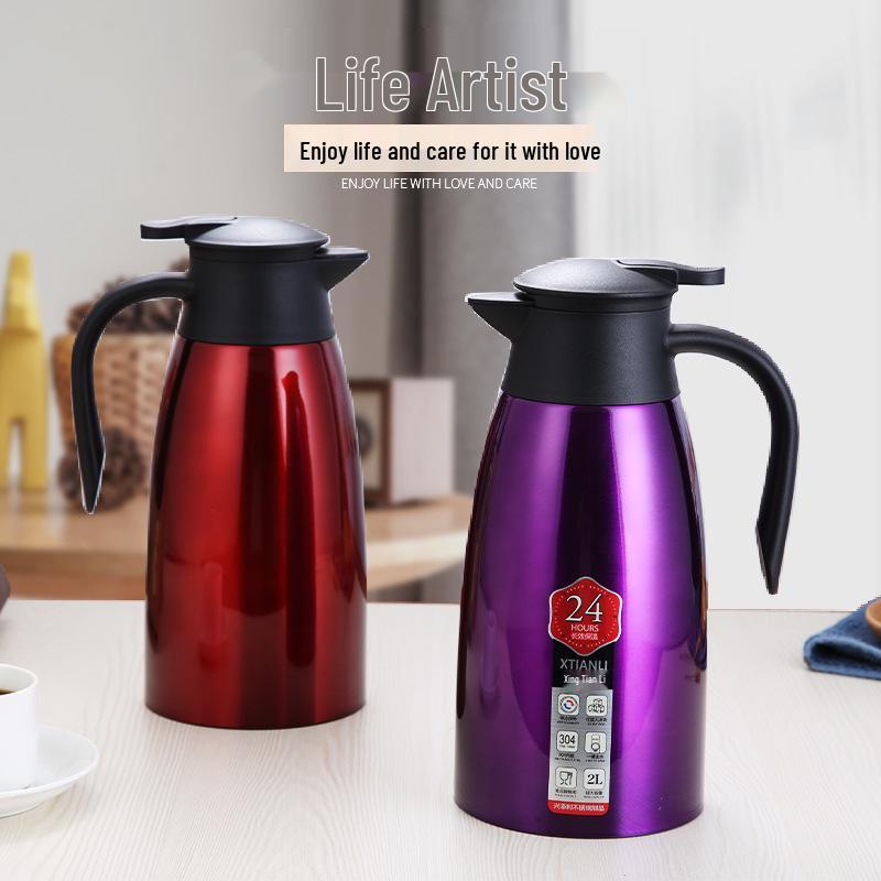 304 Stainless Steel Insulated Teapot Thermos Flask, Large Capacity 24-Hour Hot Water Bottle