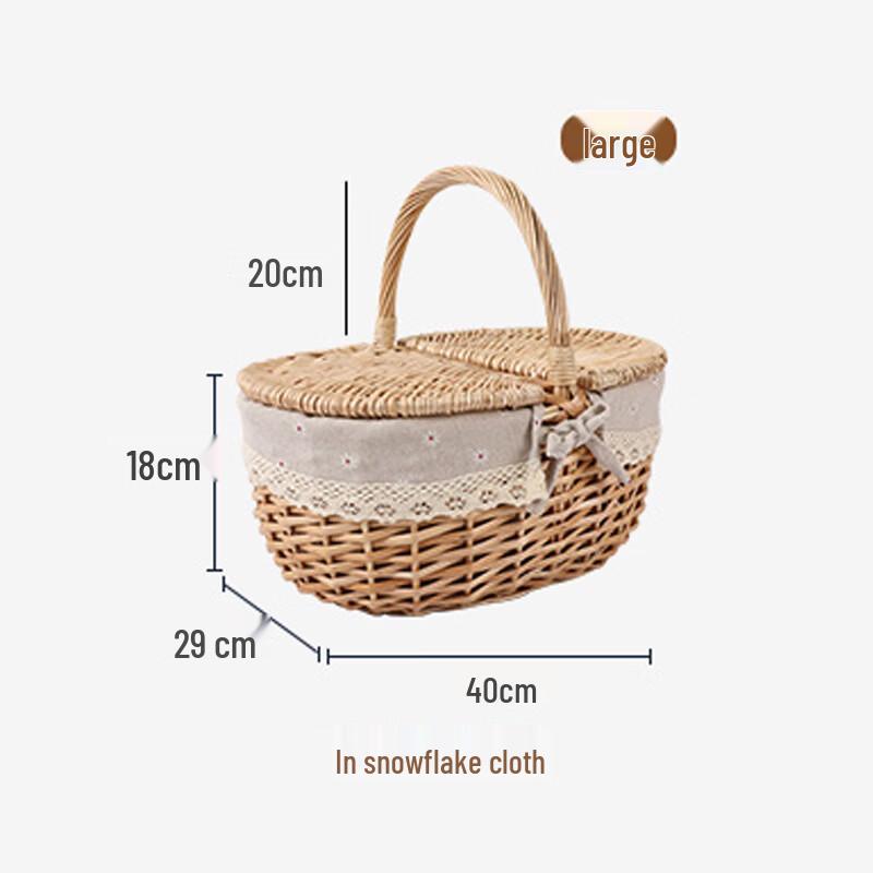 Handwoven Wicker Picnic & Storage Basket