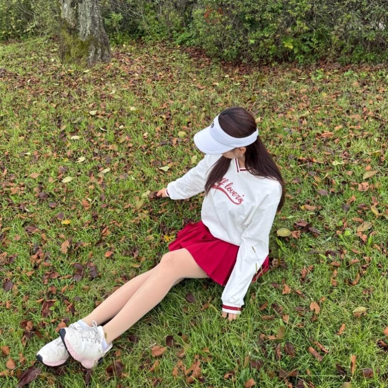 GOXO Golf Rubber V Neck woVen Sweatshirt