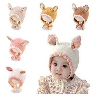 Cartoon Toddler Earmuffs Cap Rabbit Ears Baby Ear Protection Hat Cute Baby Knit Hat  Autumn Winter