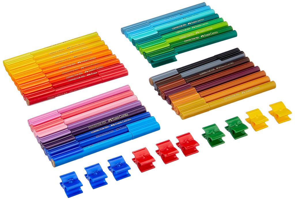 Marker Connector Track 155533 Faber-Castell Water-Based Pens, 33-Piece Set,
