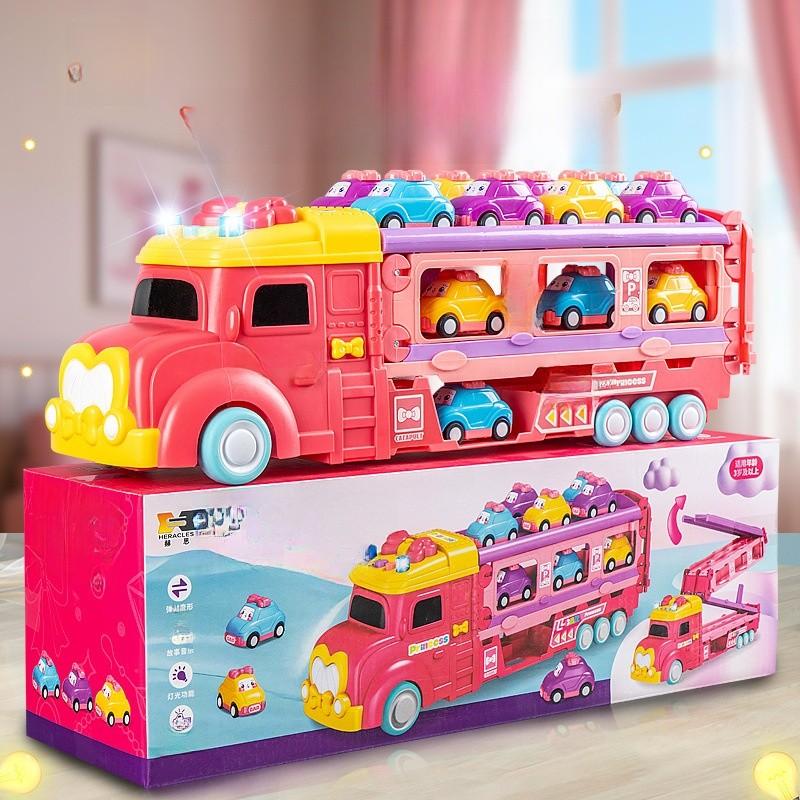 Childrens Inertia Toy Car Set With Foldable Deformation And Sound Design