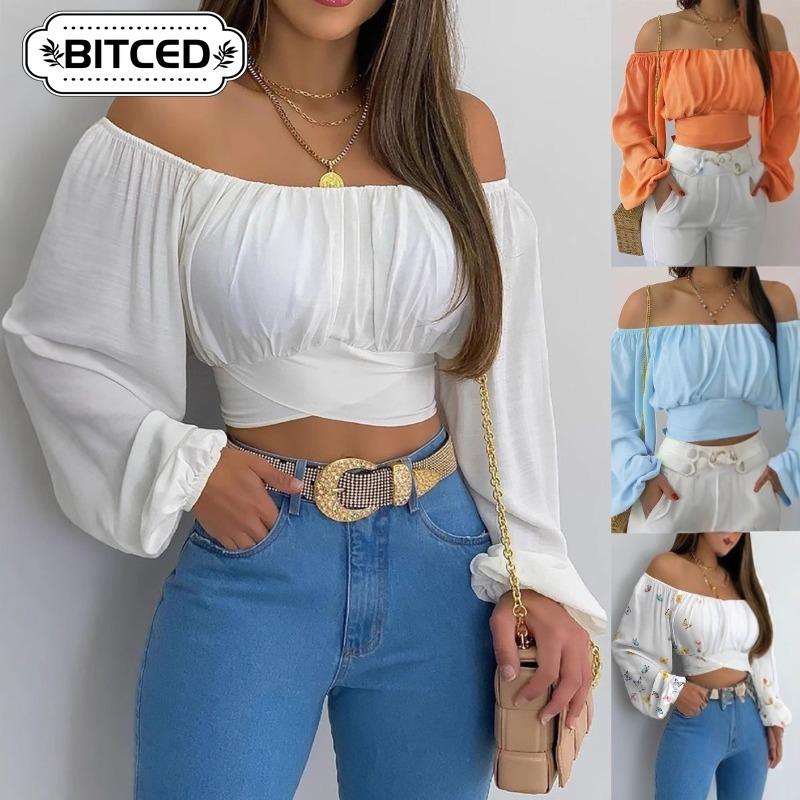 BITCED Women's Fashion Casual Long Sleeve Blouses & Shirts Unique Design