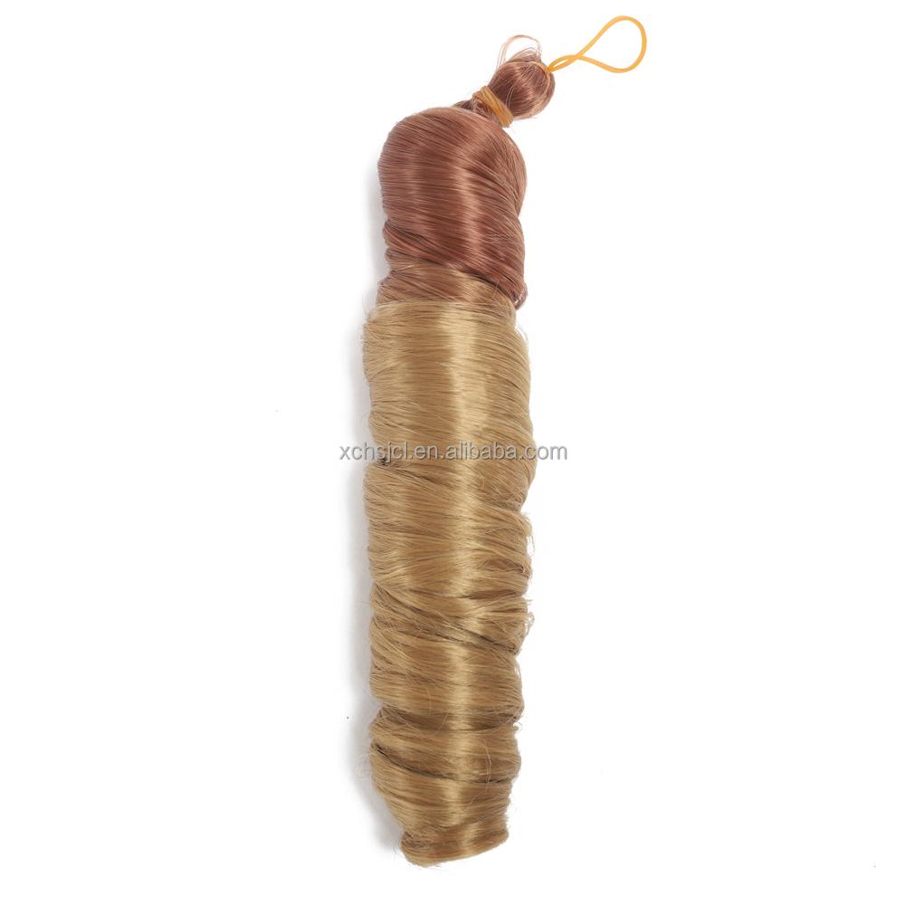 150g Crochet Braid Synthetic Hair Extensions Curly Braiding Hair Silky Loose Body Wave Pony Style Spiral Curl French Curls