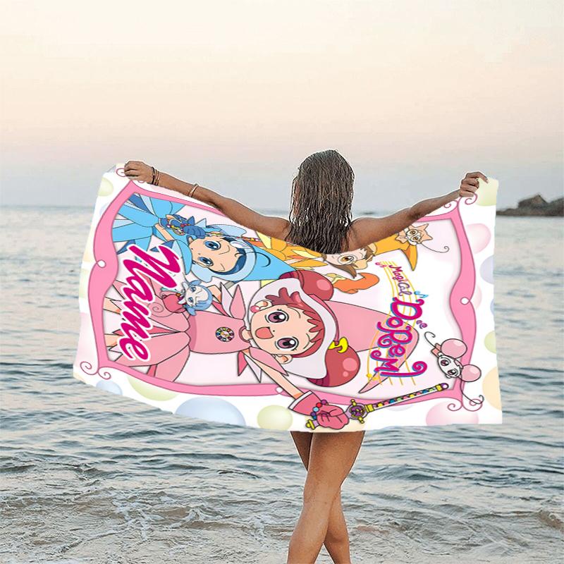 1pc DoReMi1 Beach Towel with Custom Name, Beach/Swimming/Bath/Picnic/Camping Towel, Suitable for Seaside Beaches