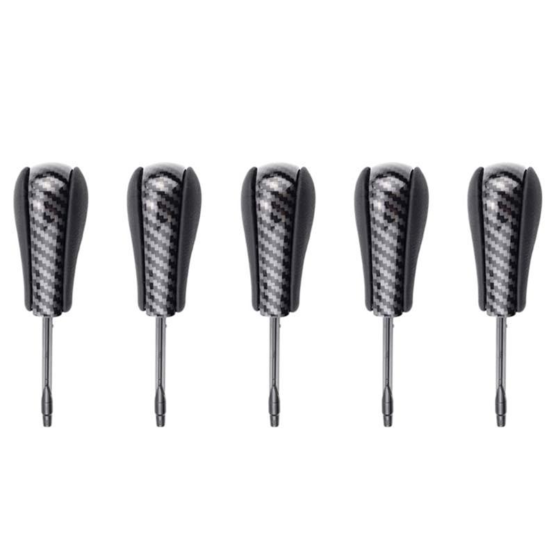 

5X Carbon Fiber Car Gear Shift Knob Fit For BMW E36 E38 E39 E46 Z4 Z3 E53 X5 X3 E60 E61 Long Lever Shifter 2 color Long