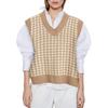 Autumn and Winter New Loose V-neck Women's Sweater Vest Fashion Sleeveless Knitted Pullover Vests Woman Warm Plus Size Knitwear Waistcoat 24626