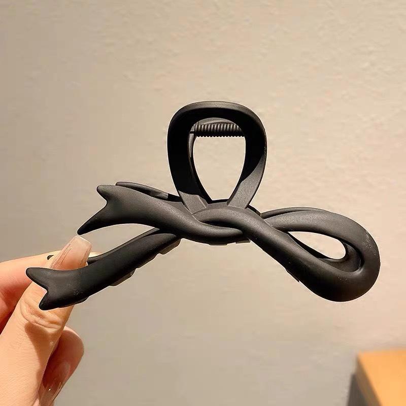 Maillard High-End Ribbon Bow Shark Clip - Large Hair Accessory for Women чёрный