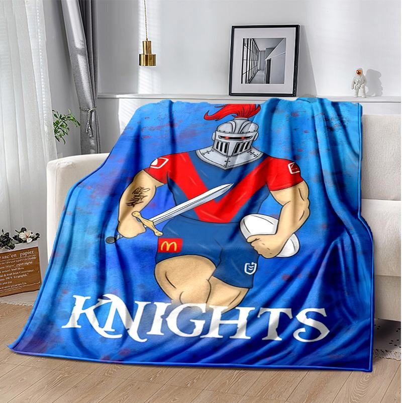 Knights Flannel Blanket Soft Warm All-Season Throw, Design for Camping, Car Travel, Hiking Sofa, Bed, Office Perfect Gift for Parties