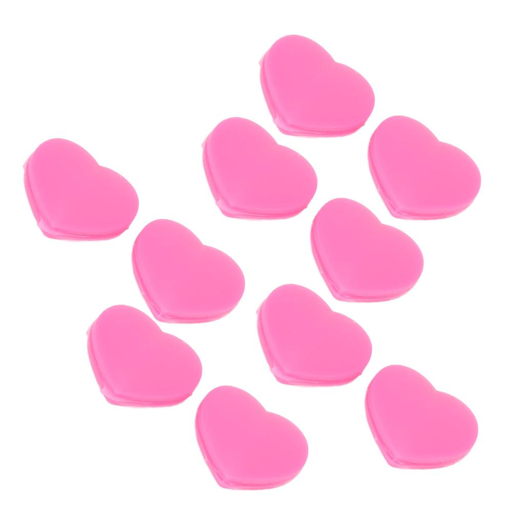 10 PCS Tennis Racket Vibration Dampener Heart Shape Silicone Tennis Shock Absorber Pink