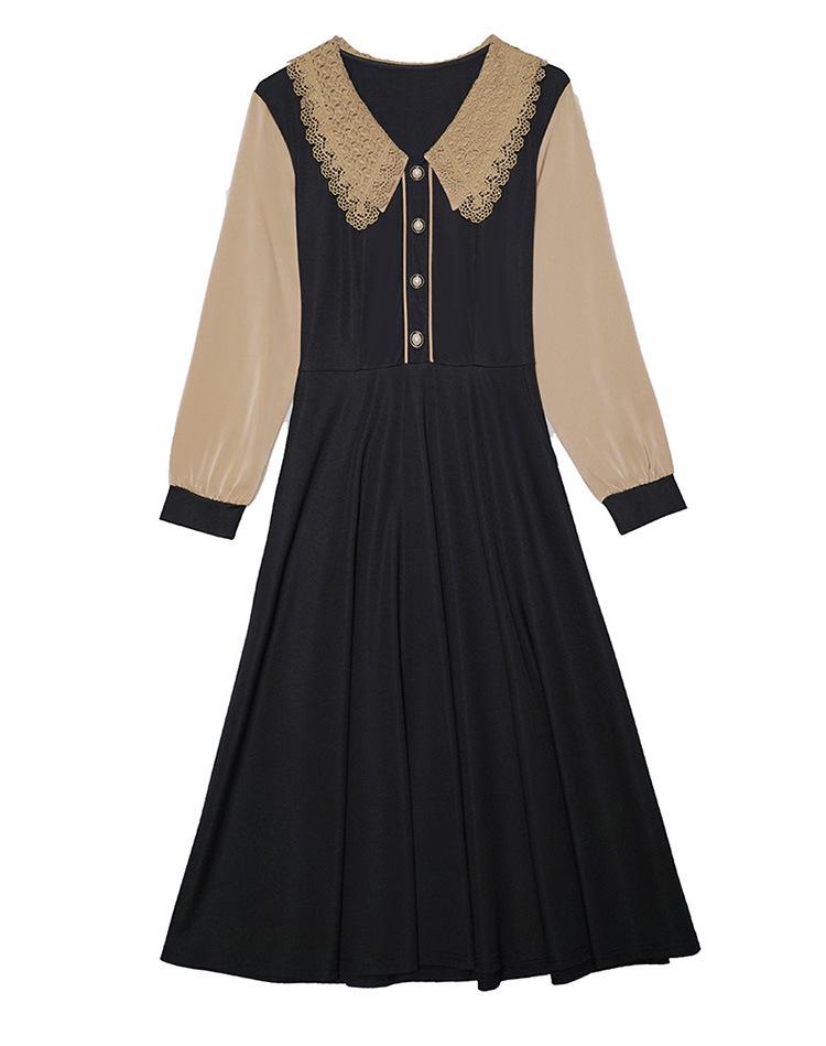 Trendy Slim-Fit Mid-Length Plus-Size Long-Sleeved Dress for Women