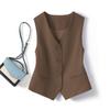 Gilet da Donna Corto Senza Maniche Slim Fit Viola per Stratificazione e Capospalla