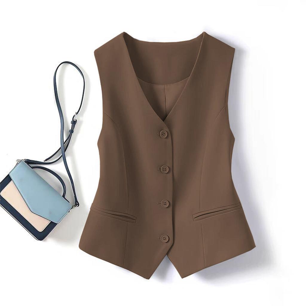 Gilet da Donna Corto Senza Maniche Slim Fit Viola per Stratificazione e Capospalla