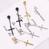 2pcs Punk Mens Strong Magnet Magnetic Cross Ear Stud Set Non Piercing Earrings Fake Earrings Gift for Boyfriend Lover Jewelry