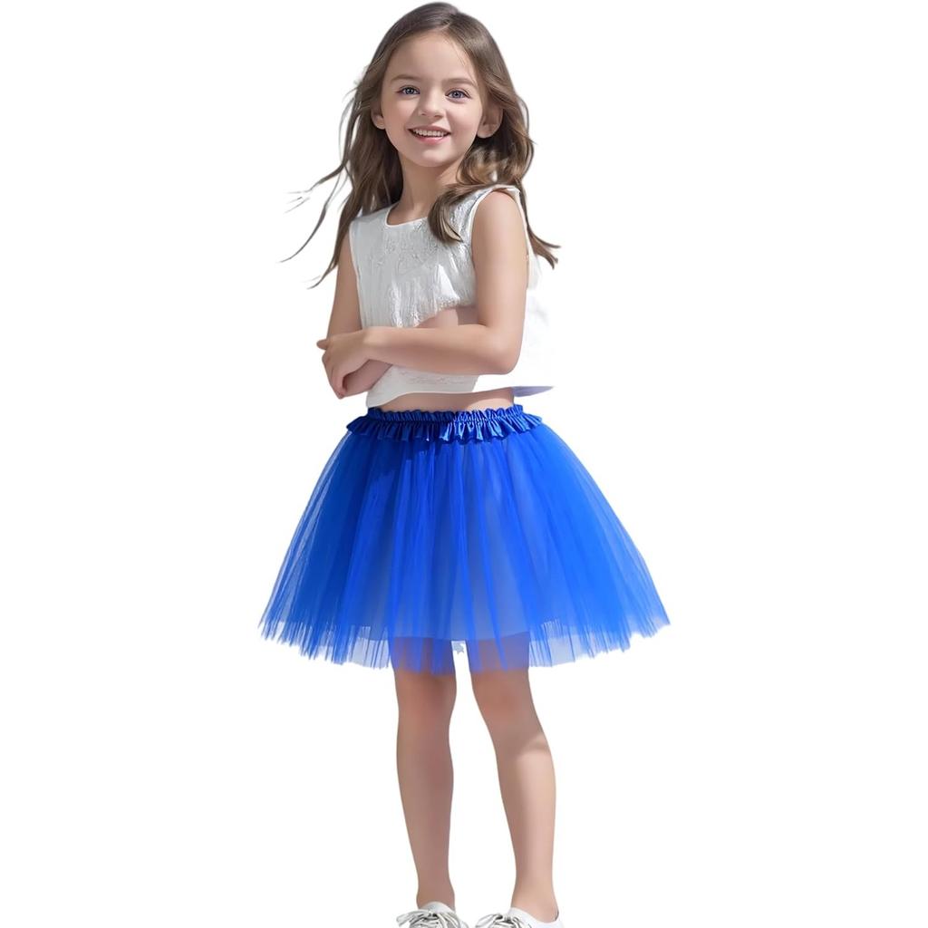 Girls  Skirt 3 Layers Tulle Toddler Ballet Skirt,3-10 Yrs Party Costume | 11.5" Kids TUTU Skirts, Ideal for Halloween Costumes Dress Up
