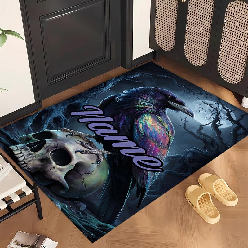 Dark Gothic (1) Personalized Name Office Carpet Stylish Decor for Living Room Bedroom Kitchen