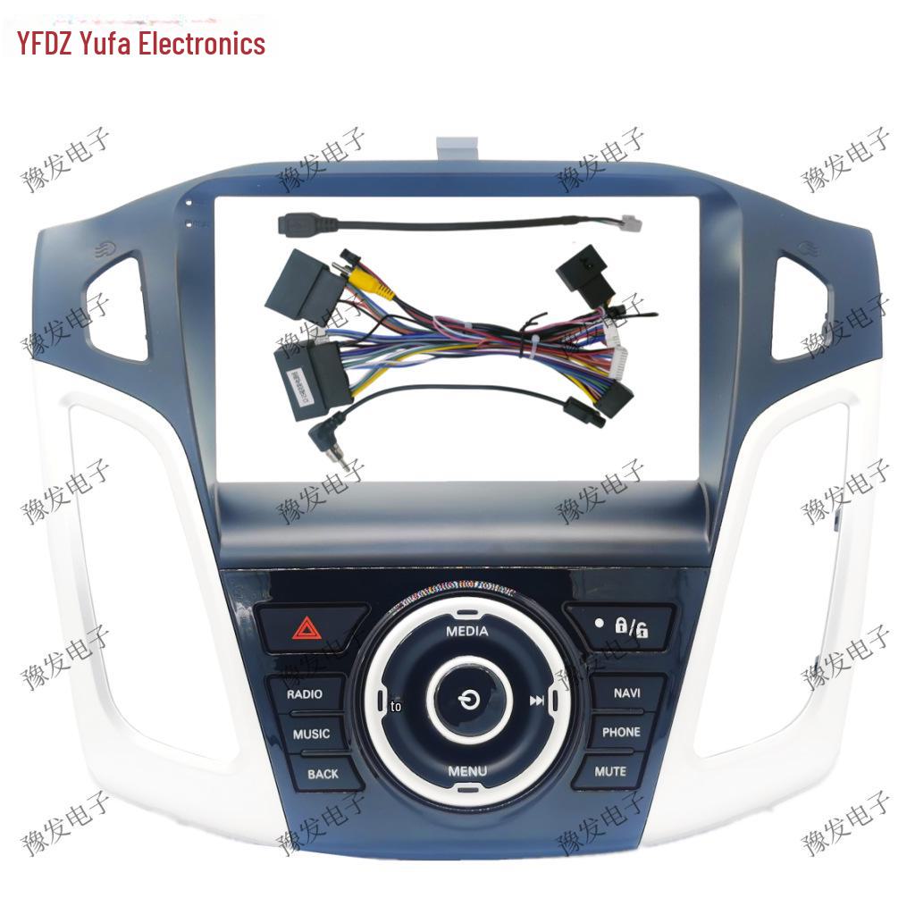 

Рамка 9-дюймовой навигационной панели для Ford Focus — модификация центрального управления чёрный/серебряный