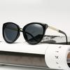 Sunglasses Women's Large Frame Fashionable Transparent Frame Sunglasses European and American Anti-ultraviolet New Polarized Sunglasses