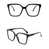 Fashion Oversized Square Glasses Anti Blue Light Glasses Large Frame Myopia Glasses Flat Light Glasses Transparent Eyeglasses