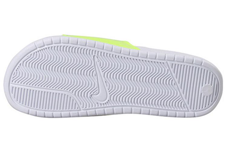 Nike Benassi Jdi Print Fluorescence Yellow Slippers Volt White CI5927-771