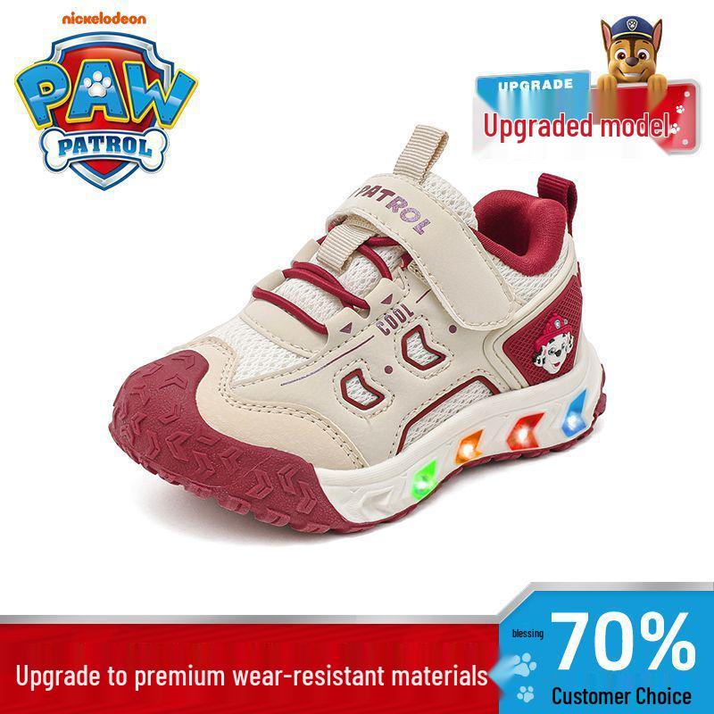 

Paw Patrol Kids Light-Up Shoes: 2025 Spring/Autumn Style, Thick Sole, Soft Comfort, Suitable for Girls and Boys Size 26