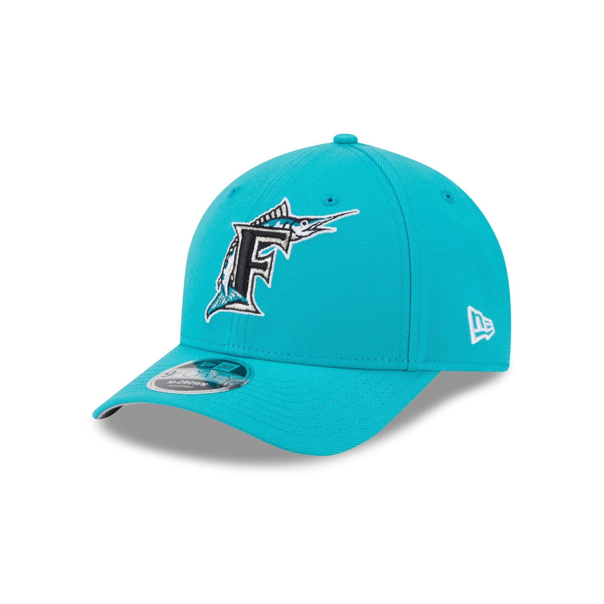 

[New Era] 9FORTY M-CROWN Snapback Florida Marlins MLB SNAPBACK CAP TEAL FLORIDA MARLINS 940MC Cap [Used]