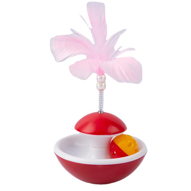 Carlov Feather Tumbler Bell Cat Toy - Amusement Stick for Cats