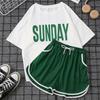 2022 Korean Summer Women's Casual Two-Piece: Loose Top & Shorts Sportswear Suit