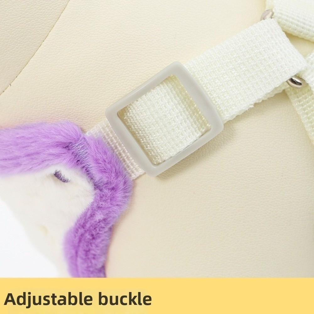 Cartoon Dog Double-Headed Leash Breathable Mesh Eggplant Storage Bag Puppy Vest Soft Padding Dog Chest Strap Pet Supplies
