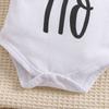 1-18 Months Baby Cute Spanish Letters "Hola Tio" Print Cotton Bodysuit Casual Short Sleeve Jumpsuit