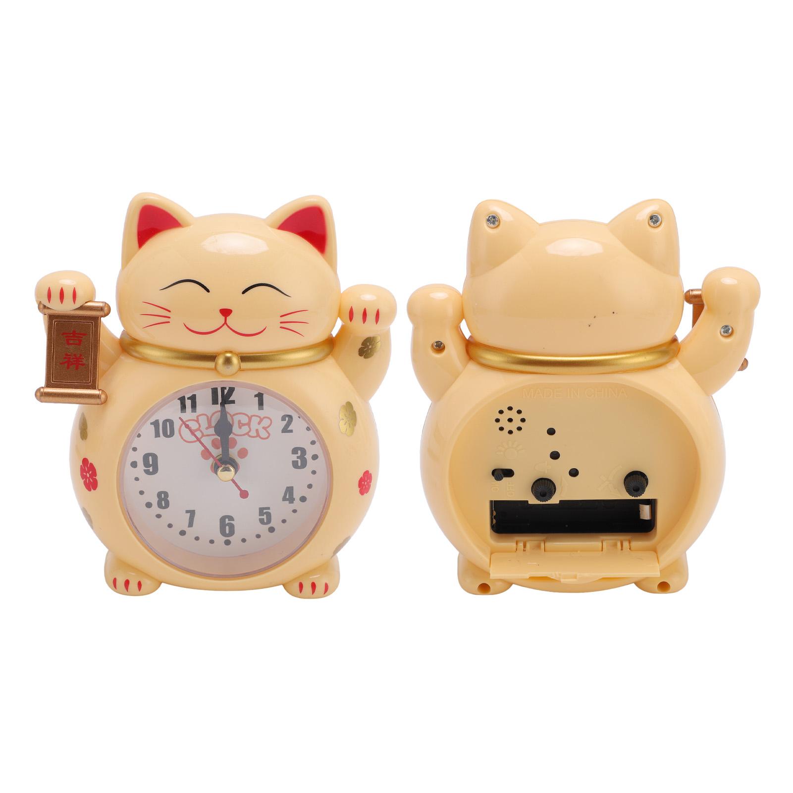 

Cat Clock Accurate Plastic Cute Cartoon Good Cat Alarm Clock for Home
