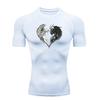 Men's Sports T-shirt for Fitness Training Compression Shirt Gym Jogging Running Stretchy Moisture-Wicking Workout Rashgard Elastic Fitness Suit