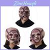 Halloween Party Latex Three-faced Ghost Mask Realistic Horror Facial Head Cover