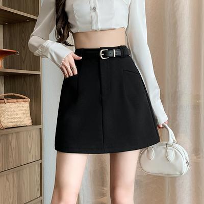Gürtel Anzug kurze Rock Damen Oberbekleidung Sommer lichtdurchlässig kurzer Rock High Waist Rock