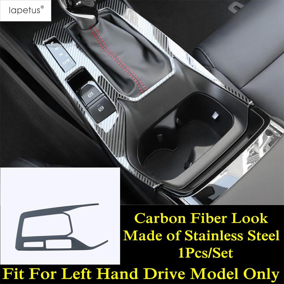 

For MG 5 MG5 - Central Control Gear Shift Water Cup Holder Frame Decorative Sequ Cover Trim Interior Accessories Carbon Fiber Look