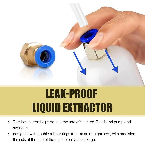 Car Power Steering Fluid Extractor, 200 CC Car Fluid Extractor Pump, Brake Fluid Change Pump Hose Accessories, Universal for Most Cars (Transparent)