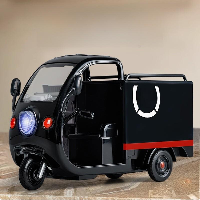 Childrens Alloy Inertia Delivery Car Model With Flashing Light And Sound For Playroom Decor