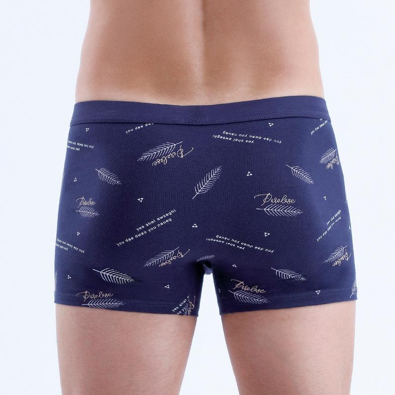 Men's Pure Cotton U-shaped Flat Angle Pants with Three-dimensional Printing At The Waist Men's Underpants Men’s