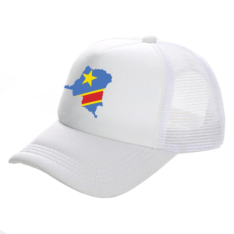 Democratic Congo Trucker Cap Unisex Democratic Republic of the Congo Hat Baseball Cap Cool Summer Unisex Mesh Net Caps