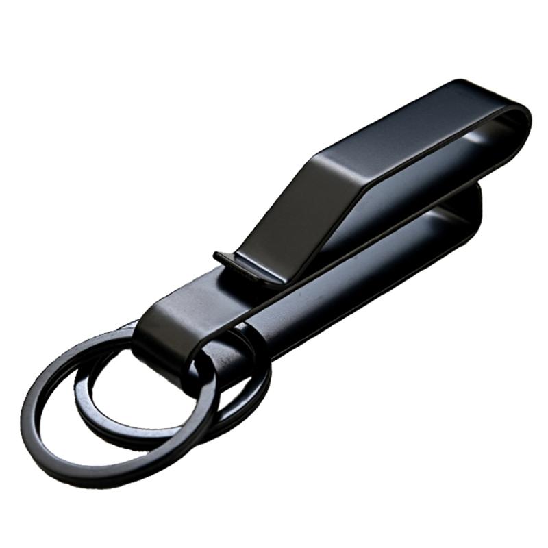 Anti-Lost Hanging Clip Stainless Car Keys Clip Waist Hanging Keyring Holder Belt