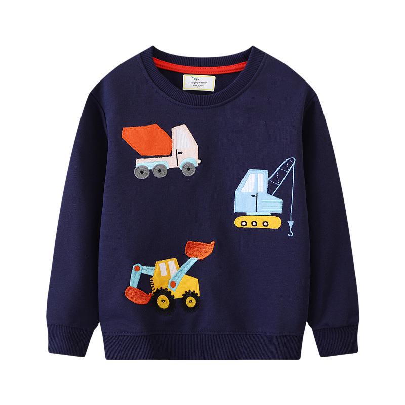 Dziecięca Bawełniana Bluza z Długim Rękawem z Kreskówką - Style Jesienne UE/USA