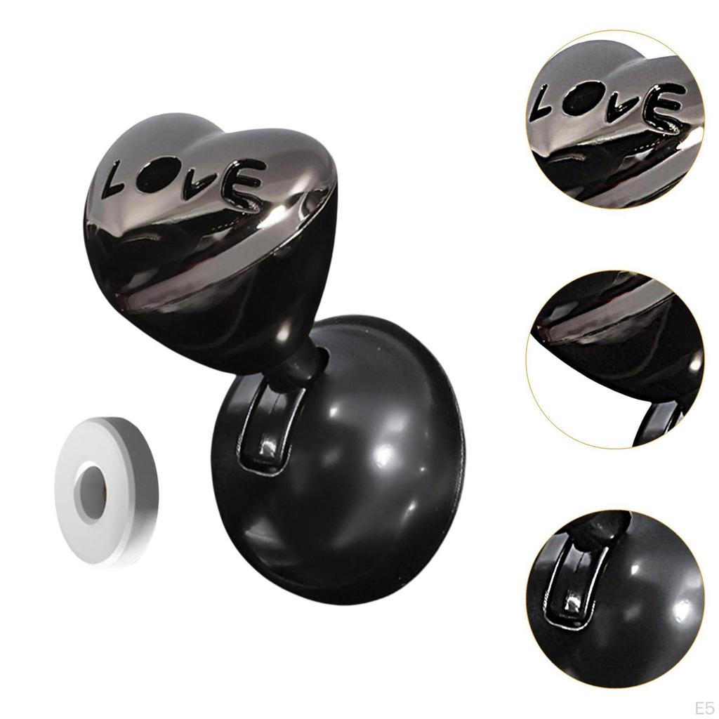 Car Button with Rocker Lever Heart Shaped Decorative Metal Starter Cover Joystick Engine Start/stop
