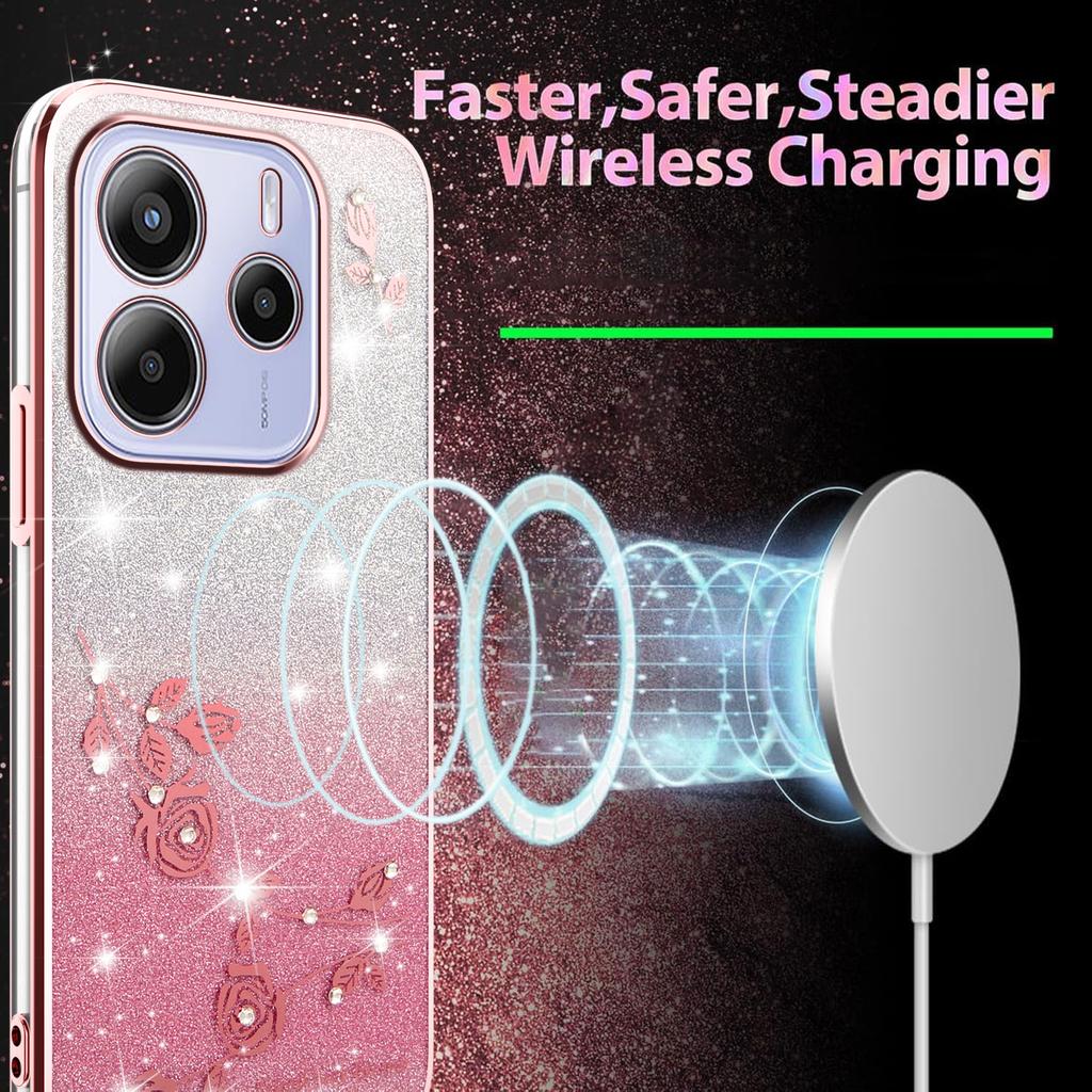 KADEM Pentru Xiaomi Redmi Note 14 4G (164,84 mm) Husă Floare TPU Flexibilă Gradient Husă Telefon