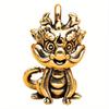 Sitting Up Small Fire Dragon Brass Crafts Retro Chinese Metal Dragon Crafts Home Decoration Ornaments Keychain Ornaments