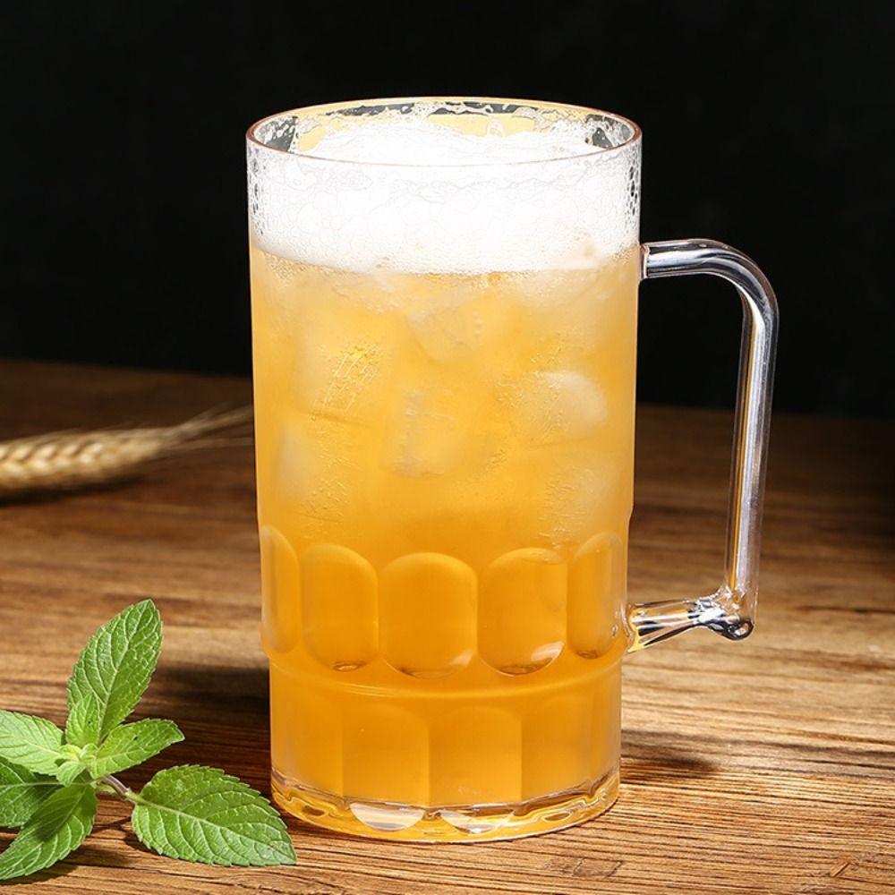 Transparent Plastic Beer Cup Imitation Glass Water Tumbler Household Drinking Cup Karaoke