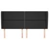VidaXL Tête de lit avec oreilles Noir 183x23x118-128 cm Similicuir3117918