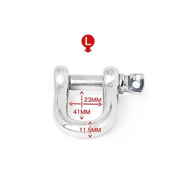304 Stainless Steel Straight D Shackle D Rigging Shackle Hooks Scrotum Restraint Lock Chastity Delay Ring Sex Toys Adult Store